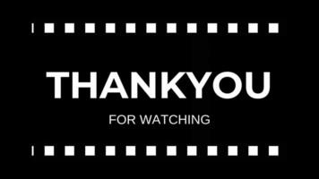 Thanks for Watching. Glitch Text Animation Effect on Old Interference Screen. 4K video