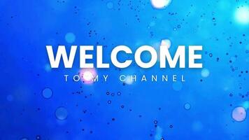 The words Welcome to My Chanel with animation and neon nuances, can be used for openings video