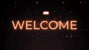 Welcome text banner intro outro video