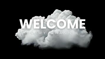 The words Welcome to My Chanel with animation and neon nuances, can be used for openings video
