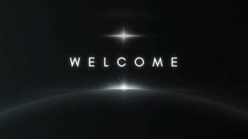 Welcome text banner intro outro video