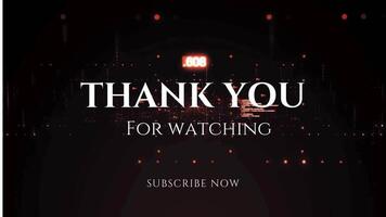 Thank you for watching animation, motion graphics, Thank you for watching text animation, black background video