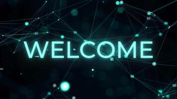 Welcome text banner intro outro video