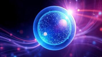 This is an abstract representation that captures the essence of quantum physics and energy concepts video