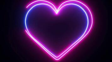 The Neon Heart Glow shines in vibrant pink and blue hues, creating a captivating visual effect video
