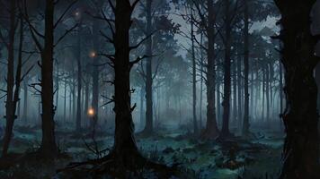 The Enigmatic Misty Forest at Night Mysteriously Reveals Secrets and Unmatched Beauty to All video