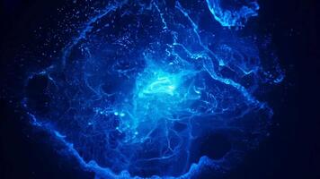 une mystique bleu énergie explosion cette Caractéristiques abstrait lueur effets et vibrant couleurs video
