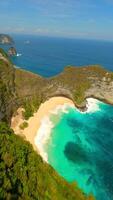 FPV flight over stunning Kelingking Beach on Nusa Penida Island, Bali, Indonesia video