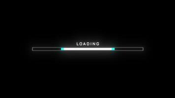 Loading bar animation with glitches, cyberpunk aesthetics video