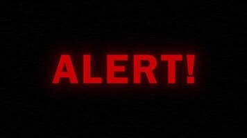 ALERT Animation with Glitch Effect for Ads and Games video