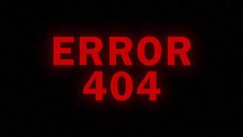 ERROR 404 Glitch Animation for Web and Ads video