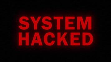 SYSTEM HACKED Animation with Glitch Effect video