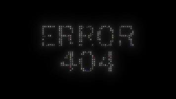 ERROR 404 glitch notification, video