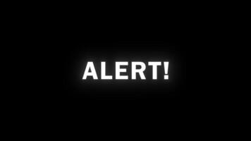 ALERT Animation with Glitch Effect video
