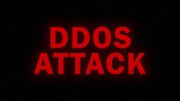 DDOS ATTACK Animation with Glitch Effect video