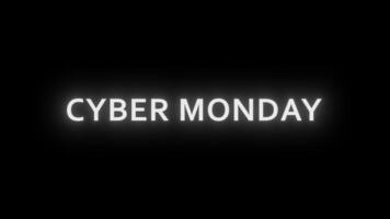 Cyber Monday Animation with Glitch Effect for Digital Ads video