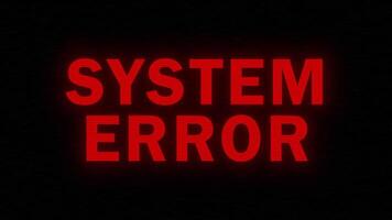 SYSTEM ERROR Glitch Animation for Digital Media video