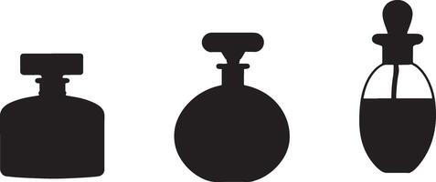 A set of three bottles with different shapes vector