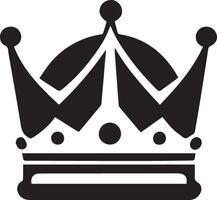 A black and white crown icon on a white background vector