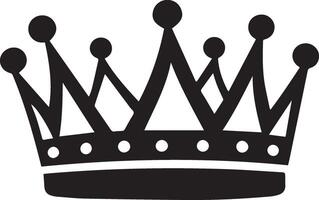 A black and white illustration of a crown vector