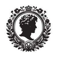 A man in a crown and floral design vector