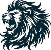 Lion head with a mane vector