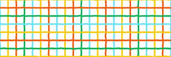 Seamless checkered repeating pattern with uneven grid. geometric background in doodle style vector