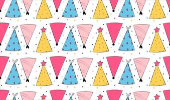 Birthday. Seamless bright pattern on isolated background. Wrapping. vector