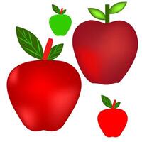 apple design custom food red,green colorful, art, natural vector
