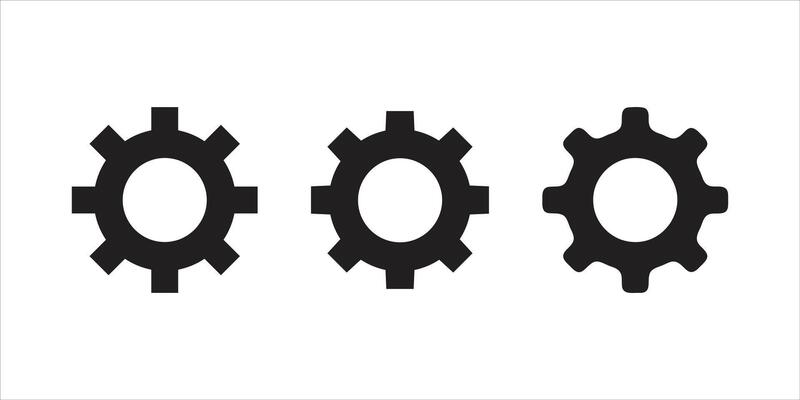 Setting gear icon illustration