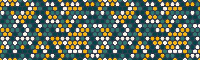 Round spotted pattern with geometric repetition. Ideal for fabric prints, poster backgrounds, and abstract wallpaper designs with trendy circles. vector