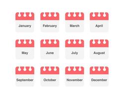 set of icons. Daily, monthly, yearly calendar icon vector