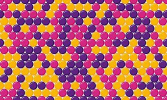 Colorful dotted pattern featuring round spots in a repeating layout. Ideal for creating abstract backgrounds, seamless textiles, and geometric wallpapers. vector