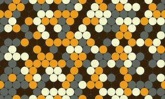 Colorful dotted pattern featuring round spots in a repeating layout. Ideal for creating abstract backgrounds, seamless textiles, and geometric wallpapers. vector