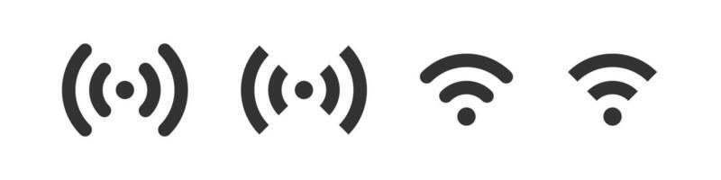 Wifi icon. Wireless signal. Radio wave. Mobile connection. Computer network. Public hotspot. vector