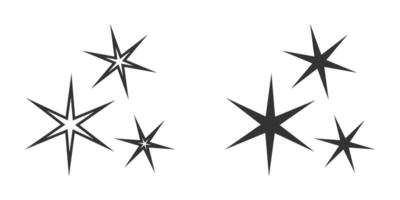 illustration of multiple star symbols, ideal for representing decoration, quality rating, or celestial themes in a clean, minimal style. vector