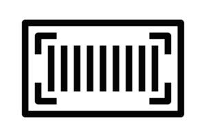 Minimalist line of a barcode, representing product scanning, retail, and inventory management. Ideal for ecommerce, logistics, and retail operations. Editable stroke. vector