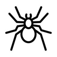Clean line icon of a spider, representing wildlife, insects, or Halloween-related themes. Ideal for projects on nature or decorations. Editable stroke. vector