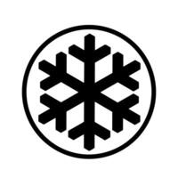 Illustration for web. Snowflake black icon isolated. vector