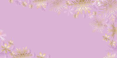 Christmas card, template with snowflakes. Snowflake background. Winter copy space banner pattern. vector
