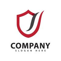 Simple Modern Shield Logo Template Illustration Design vector