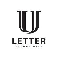 U Letter logo design template elements vector