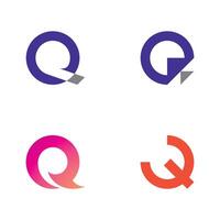 Letter Q logo design template elements vector