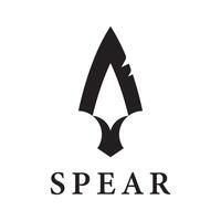 Spear logo icon template design vector