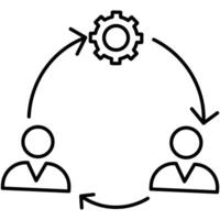 Collaboration illustration with isolated background vector