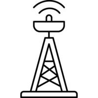 Communication Antenna illustration with isolated background vector
