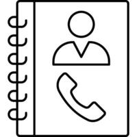 Mobile contact illustration with isolated background vector