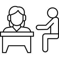 Consultant illustration with isolated background vector