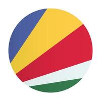 Seychelles Flag, country identity circle badge vector