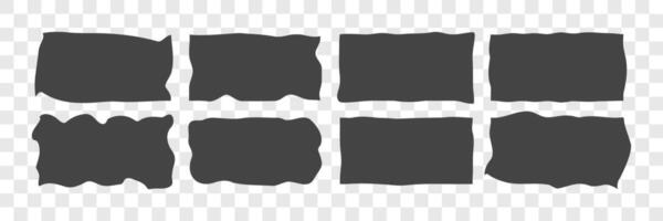 bstract rectangle frames with wiggly borders. Variorse Shapes with zigzag edge vector